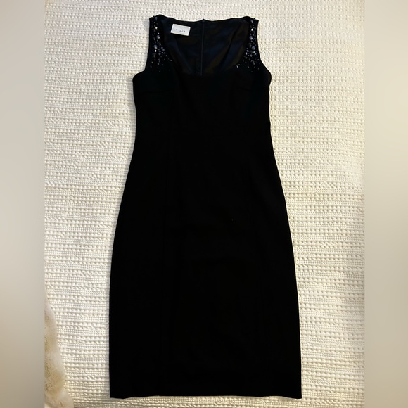Akris Punto Dresses & Skirts - Akris Punto Sleeveless Knit Dress – Black – Beaded Shoulder Detail – Size 4